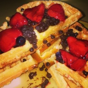 Gluten-free chocolate chip waffles from Big Daddys
